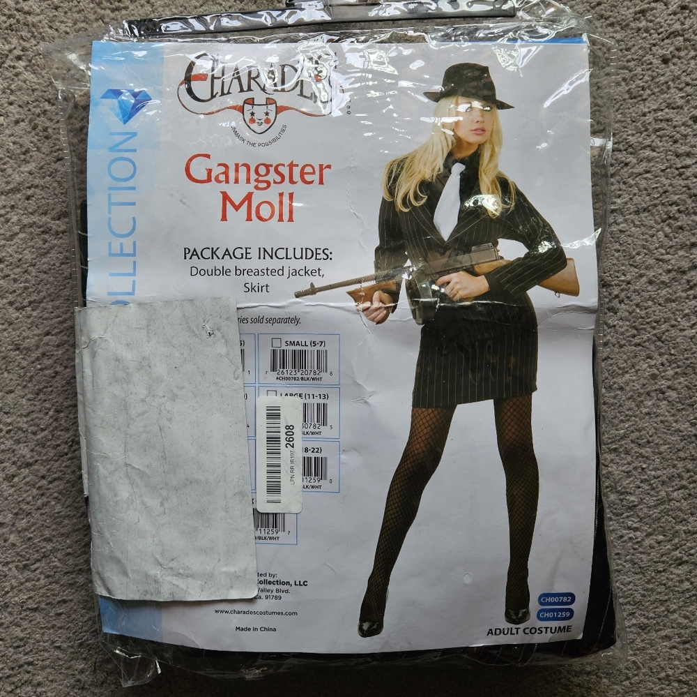 Womens Gangster pinstripe suit Halloween costume. Size 3x